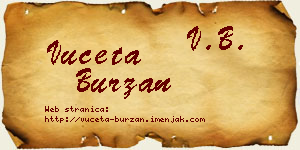 Vuceta Burzan vizit kartica